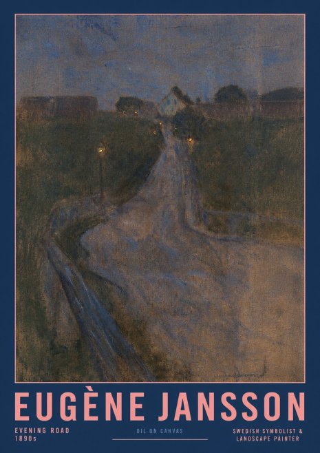Eugène Jansson Evening Road No2 - Affiche