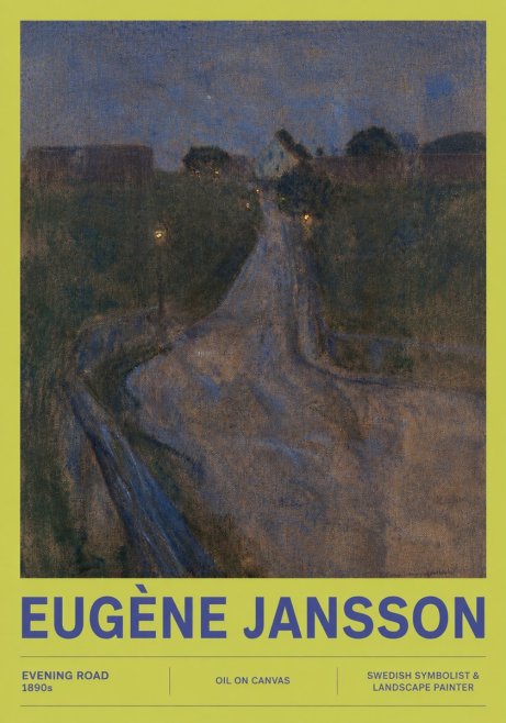 Eugène Jansson Evening Road No3 - Affiche