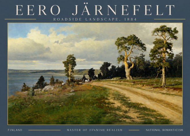 Eero Järnefelt Roadside Landscape, 1884 No4 - Affiche