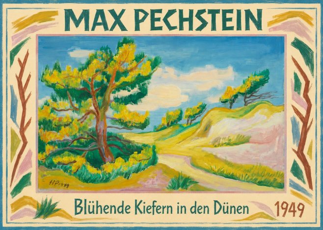 Max Pechstein Blühende Kiefern in Den Dünen No1 - Affiche