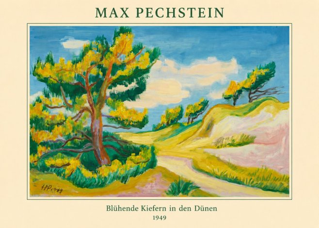 Max Pechstein Blühende Kiefern in Den Dünen No4 - Affiche