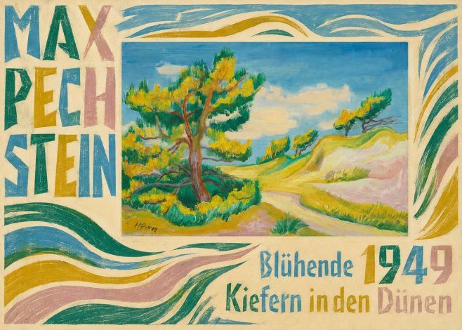 Max Pechstein Blühende Kiefern in Den Dünen No6 - Affiche