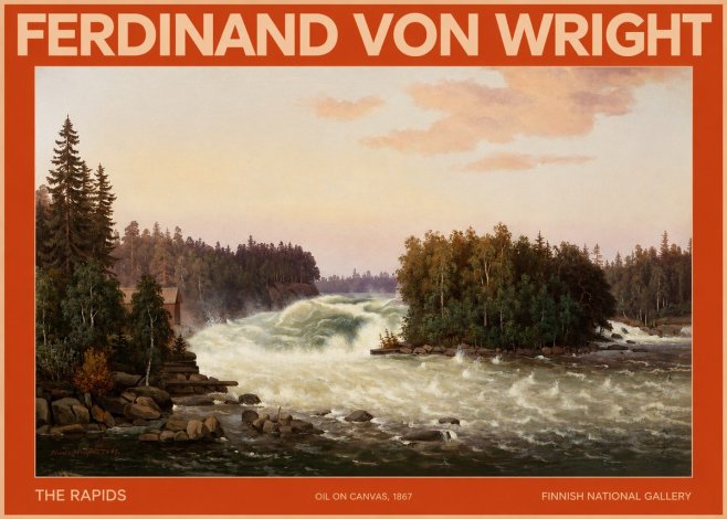 Ferdinand von Wright The Rapids No2 - Affiche