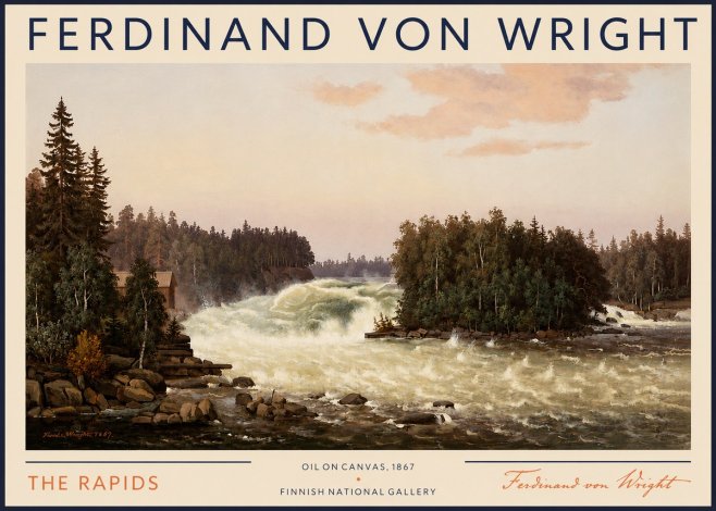 Ferdinand von Wright The Rapids No4 - Affiche