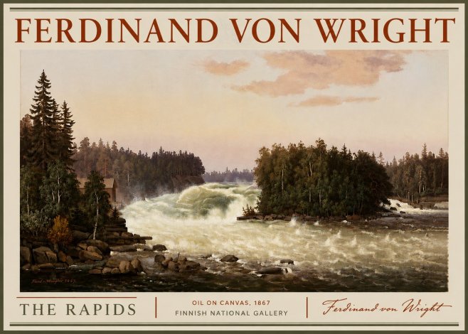 Ferdinand von Wright The Rapids No6 - Affiche