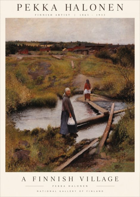 Pekka Halonen A Finnish Village No1 - Affiche