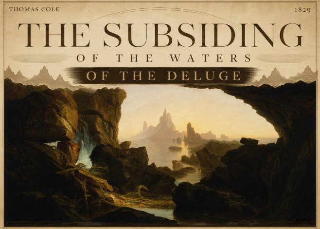 Thomas Cole The Subsiding of the Waters of the Deluge II No6 - Affiche