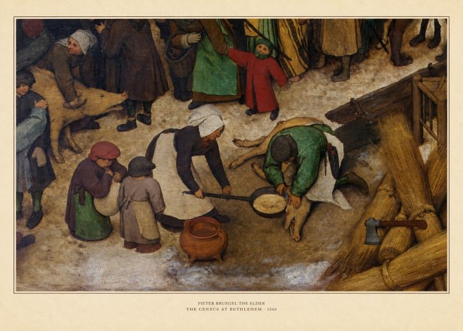 Pieter Bruegel The Census at Bethlehem VI No5 - Affiche