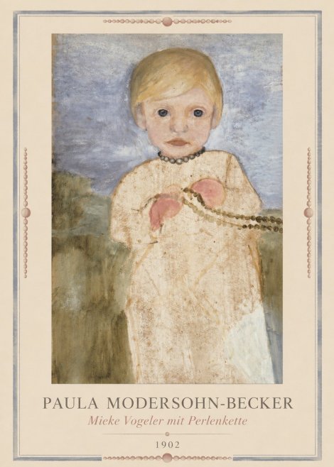 Paula Modersohn-Becker Mieke Vogeler Mit Perlenkette No2 - Affiche