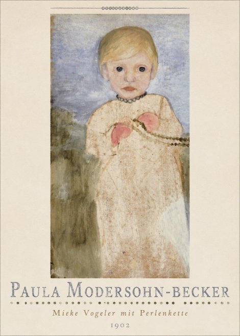 Paula Modersohn-Becker Mieke Vogeler Mit Perlenkette No4 - Affiche