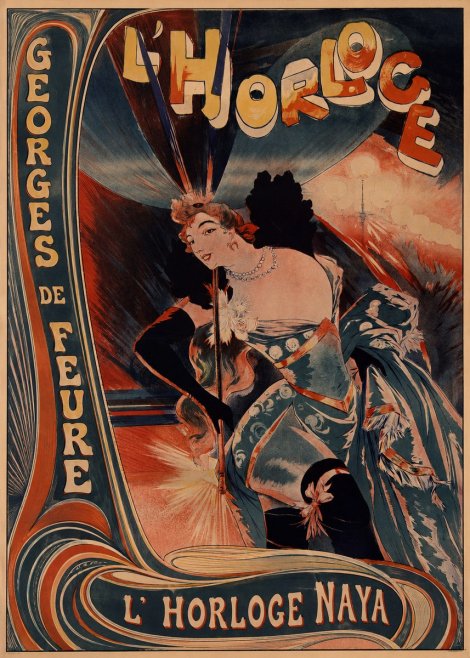Georges de Feure L'horloge Naya No2 - Affiche