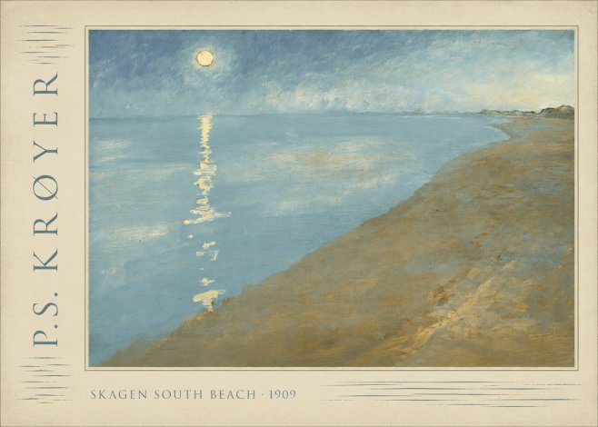 P.S. Krøyer Skagen South Beach · 1909 No2 - Affiche