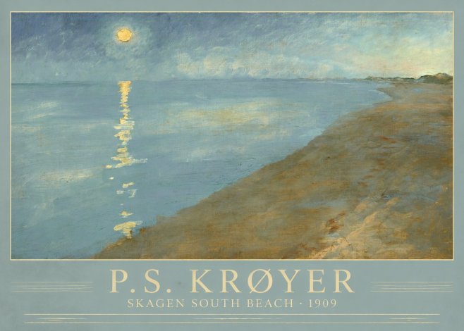 P.S. Krøyer Skagen South Beach · 1909 No3 - Affiche