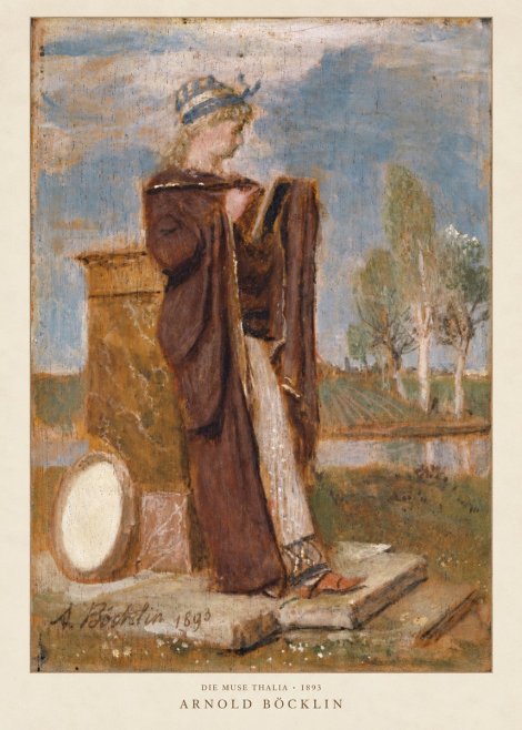 Arnold Böcklin Die Muse Thalia II No2 - Affiche
