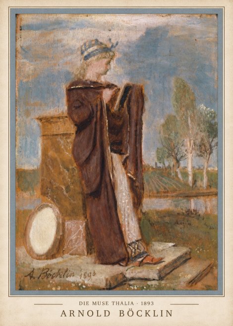 Arnold Böcklin Die Muse Thalia II No4 - Affiche
