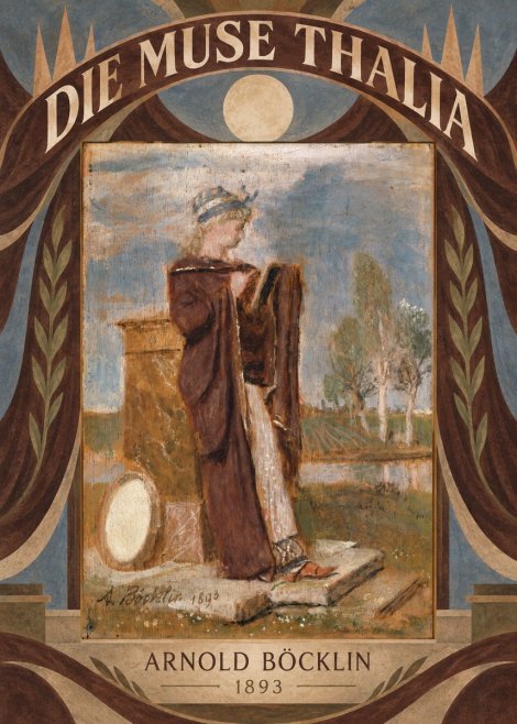 Arnold Böcklin Die Muse Thalia II No6 - Affiche