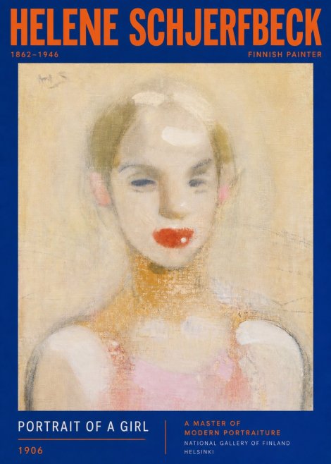 Helene Schjerfbeck Portrait of a Girl No3 - Affiche