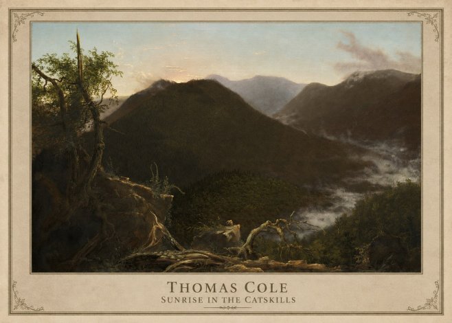 Thomas Cole Sunrise in the Catskills II No1 - Affiche