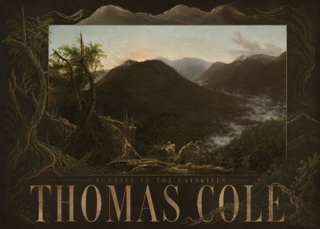 Thomas Cole Sunrise in the Catskills II No5 - Affiche