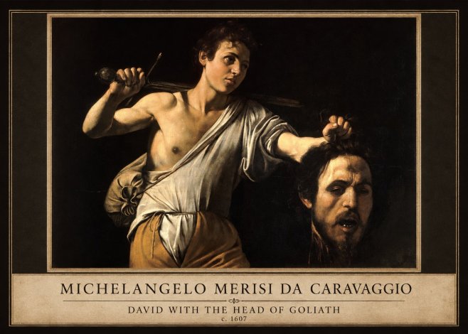 Michelangelo Merisi da Caravaggio David with the Head of Goliath V No4 - Affiche