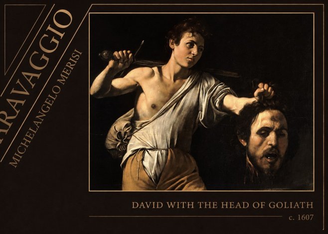 Michelangelo Merisi da Caravaggio David with the Head of Goliath V No5 - Affiche