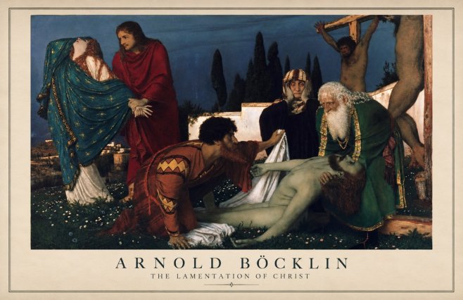 Arnold Böcklin The Lamentation of Christ No1 - Affiche