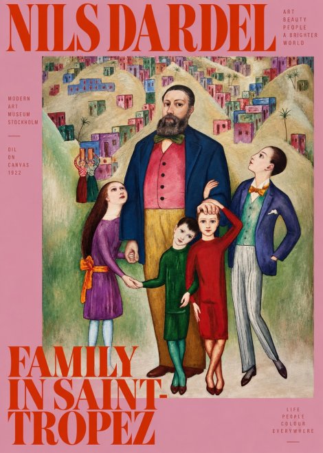 Nils Dardel Family in Saint-tropez No2 - Affiche