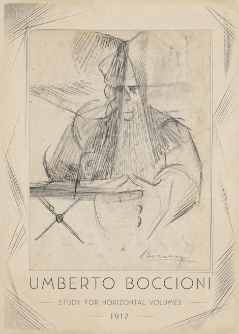 Umberto Boccioni Study for Horizontal Volumes No1 - Affiche