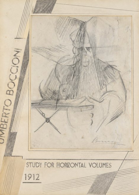 Umberto Boccioni Study for Horizontal Volumes No2 - Affiche