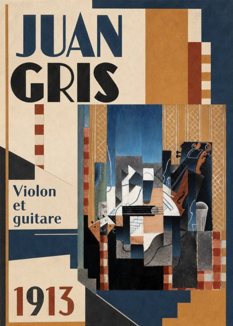 Juan Gris Violin and Guitar II No6 - Affiche