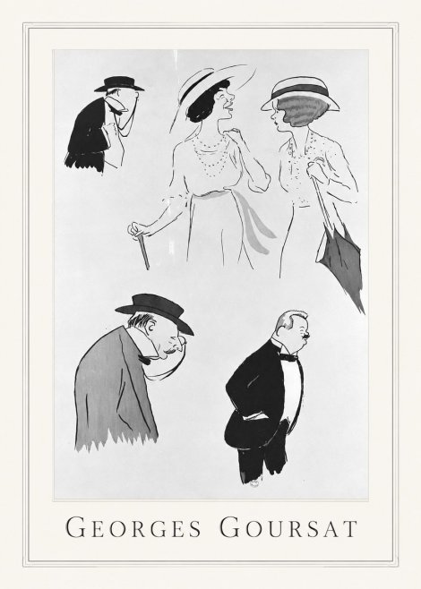 Georges Goursat Character Studies No1 - Affiche