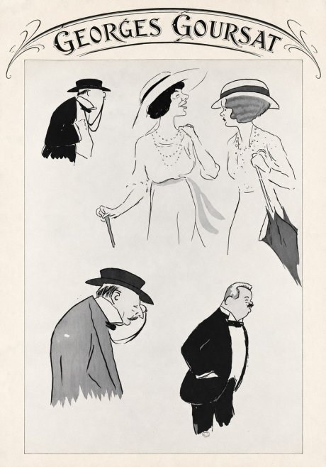 Georges Goursat Character Studies No4 - Affiche