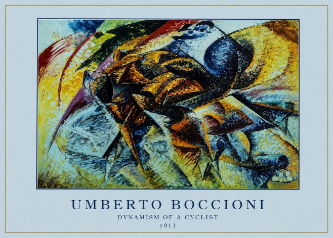 Umberto Boccioni Dynamism of a Cyclist II No4 - Affiche