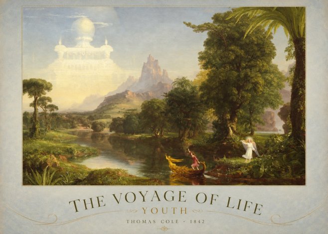 Thomas Cole The Voyage of Life: Youth V No2 - Affiche