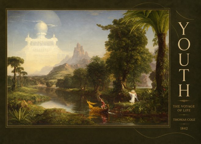 Thomas Cole The Voyage of Life: Youth V No5 - Affiche