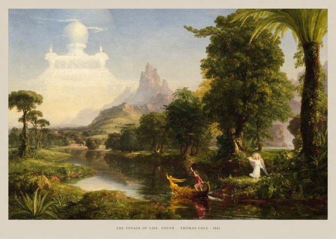 Thomas Cole The Voyage of Life: Youth V No6 - Affiche