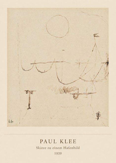 Paul Klee Skizze Zu Einem Hafenbild No5 - Affiche