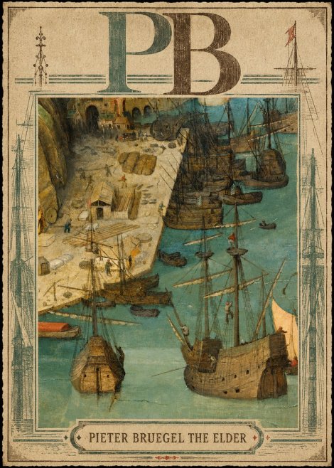 Pieter Bruegel A Port Scene No3 - Affiche
