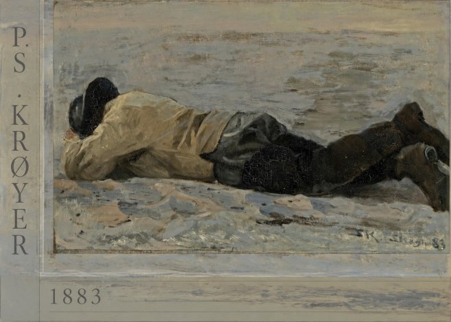P.S. Krøyer Fisherman Lying on the Beach No2 - Affiche