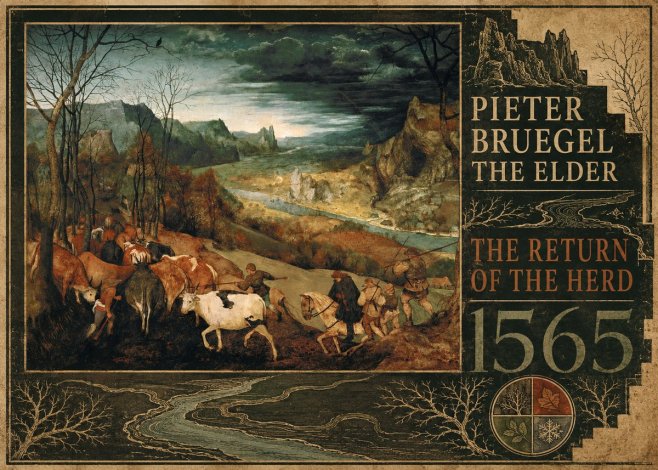Pieter Bruegel The Return of the Herd No5 - Affiche