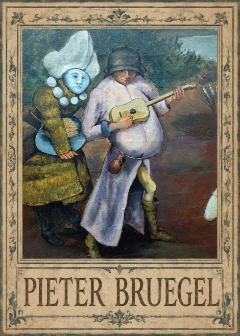 Pieter Bruegel Two Figures with a Lute No1 - Affiche