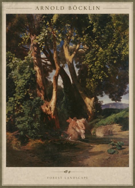 Arnold Böcklin Forest Landscape No5 - Affiche