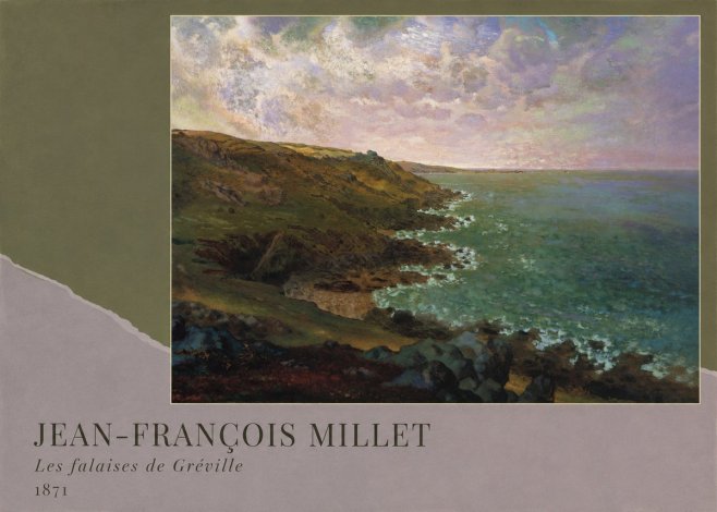 Jean-François Millet Les Falaises De Gréville No2 - Affiche