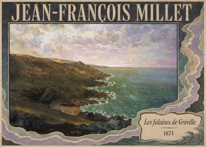 Jean-François Millet Les Falaises De Gréville No6 - Affiche