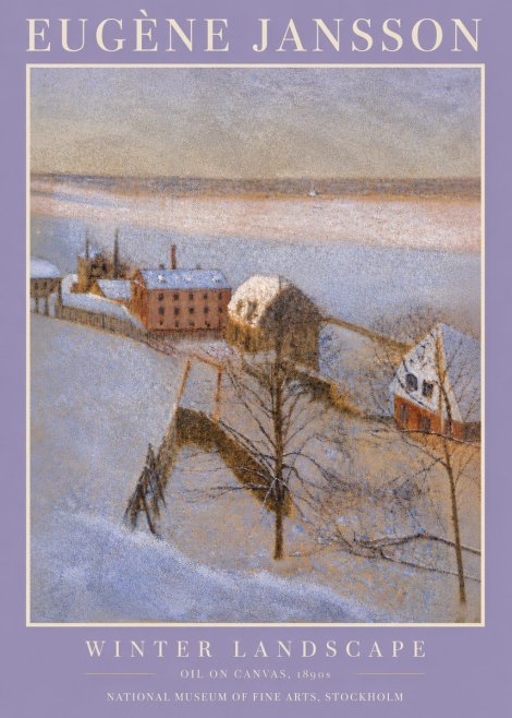 Eugène Jansson Winter Landscape No3 - Affiche