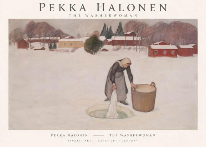 Pekka Halonen The Washerwoman No1 - Affiche