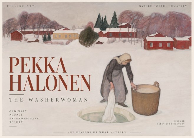 Pekka Halonen The Washerwoman No5 - Affiche