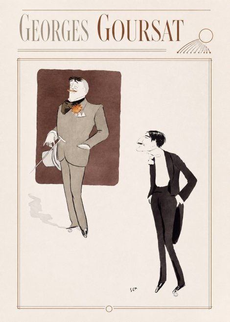 Georges Goursat High Society Caricature No6 - Affiche
