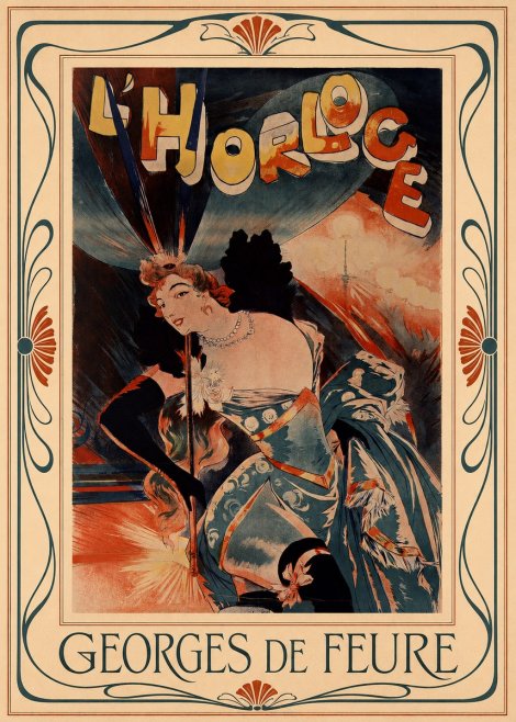 Georges de Feure L'horloge III No1 - Affiche