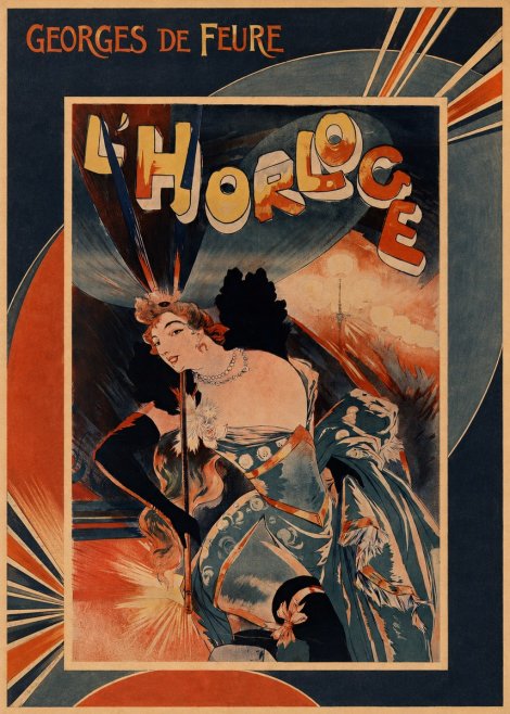 Georges de Feure L'horloge III No5 - Affiche